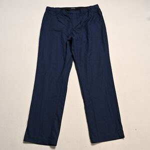 Coofandy Trousers Pants Mens 36x31 Mid Rise Slim Straight Blue